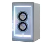 HWIREUIGT Altoparlante Bluetooth Trasparente Wireless BT Symphony Light RGB con modalità Privata, Batteria A Lunga Durata, Altoparlante Trasparente Bianco