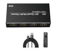HWIREUIGT -Compatibile 4K Multi-Viewer 4X1 Quad Display Adapter Switch Multivisor 4K Multiviewer 4X1 Swicth