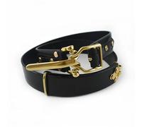 HWJFDC Cintura Donna 1 pz 3,8 * 110-125 cm Cintura in pelle fatta a mano fai da te con fibbia ad ardiglione in ottone(S (Waist 67-74cm),Black)