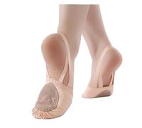 HWJFDC Mezze Punte Danza Classica Scarpe da Ginnastica Ritmica con Mezza Suola, Scarpe Ballo, Striscia Elastica(Light Pink,Girls_36-37)