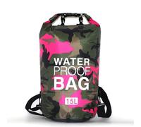 HWJFDC Sacca Impermeabile Borsa stagna impermeabile for donne e uomini, 2/5/10/15/20/30 litri, borsa sportiva for nuoto, canottaggio, kayak, rafting, trekking sul fiume(D3 15L Double strap)
