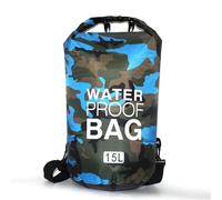 HWJFDC Sacca Impermeabile Borsa stagna impermeabile for donne e uomini, 2/5/10/15/20/30 litri, borsa sportiva for nuoto, canottaggio, kayak, rafting, trekking sul fiume(D4 15L Double strap)