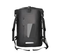 HWJFDC Sacca Impermeabile Borsa stagna impermeabile in PVC, zaino da escursionismo di grande capacità 30 litri, borsa for immersioni e nuoto con separazione tra bagnato asciutto(Black)