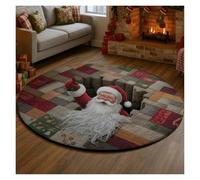 HWJFDC Tappeto con illusione ottica 3D Tappetini Capolavori di illusioni 3D Tappeti rotondi Disegni grandi crepe e fori profondi Stupendi tappeti ottici Look alla moda delle(Color6,120x120cm)