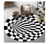 HWJFDC Tappeto con illusione ottica 3D Tappeto 3D Vortex Optical Illusion: tappetino rotondo antiscivolo,lavabile dal design extra large(Color5,120X120CM (3.9X3.9FT)