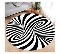HWJFDC Tappeto con illusione ottica 3D Tappeto Rotondo Vortex Illusione Ottica, Antiscivolo for Soggiorno, Camera da Letto, Tappetino Corto in Peluche a Turbinio(Color8,Diameter 150cm(59in))