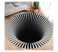 HWJFDC Tappeto con illusione ottica 3D Tappeto Rotondo Vortex Illusione Ottica, Antiscivolo for Soggiorno, Camera da Letto, Tappetino Corto in Peluche a Turbinio(Color6,Diameter 150cm(59in))