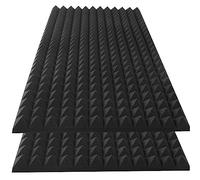 HWLIYUTAI Confezione da 2 pannelli fonoassorbenti piramidali, 121,9 x 61 x 5,1 cm, pannelli fonoassorbenti ad alta densità, resistenti al fuoco, per casa, ufficio, sala registrazione, studio