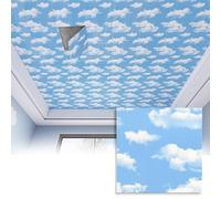 HWLL Piastrelle per Soffitti Adesivo per Soffitto Blu e Bianco Autoadesivo, Decorazione da Parete per Interni, Pannelli per Controsoffitti in Schiuma, Pannelli per Controsoffitti(40pcs)