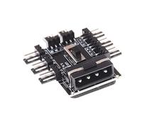 Hwmsza 1 A 8 Vie Splitter di Raffreddamento Ventola di Raffreddamento Hub 3pin 12V Presa di Alimentazione PCB Adattatore 2 Livello di Controllo della Velocità PC Computer IDE Molex