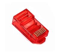Hwmsza 20/50/100PCS RJ45 Cavi Ethernet Modulo Spina Connettore di Rete RJ-45 Teste di Cristallo Cat5 Colore Cat5e Cavo Placcato Oro (Size : 50 PCS, Color : 10)