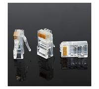 Hwmsza 20/50/100PCS RJ45 Cavi Ethernet Modulo Spina Connettore di Rete RJ-45 Teste di Cristallo Cat5 Cat5e Cavo di Rete Placcato Oro (Size : Other, Color : 20pcs)