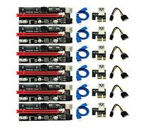 Hwmsza 6 pz più Nuovo VER009 USB 3.0 PCI-E Riser Ver 009S Express 1X 4X 8X 16x Extender Riser Scheda Adattatore SATA 15pin A 6 Spille Cavo di Alimentazione