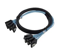 Hwmsza 6 Pz/Set Sata A Sata Cavo 4/6 Porte/Set Data Cavo 7 Pin Sata SAS Cavo 6 Gbps Sata A Sata HDD Cavo Cavo Compatibile con Server Mining (Size : 0.5, Color : 4 sata to 4 sata)