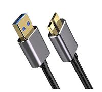 Hwmsza Cavo Esterno Compatible with Disco Rigido Cavo USB Micro B Cavo HDD Cavo Dati Micro SSD Cavo SATA Compatibile con Disco Rigido SAMS-ung Cavo Micro B USB 3.0 (Size : 3M, Color : Silver)