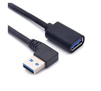 Hwmsza Compatibile con USB 3.0 Cavo di prolunga da 90 Gradi Cavo Adattatore da Maschio a Femmina Trasmissione con Cavi Destra/Sinistra/su/Giù (Size : 0.5m, Color : Left)
