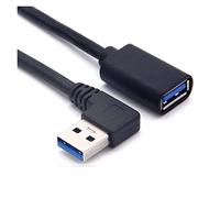 Hwmsza Compatibile con USB 3.0 Cavo di prolunga da 90 gradi Cavo adattatore da maschio a femmina Trasmissione con cavi Destra/Sinistra/Su/Giù (Size : 2m, Color : Right)
