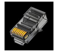 Hwmsza Connettori RJ45 Cat6 Passanti, Colori Assortiti, Spina modulare a crimpare Ez Compatibile con Cavo di Rete UTP Solido o incagliato (Size : 30pcs, Color : Svart)