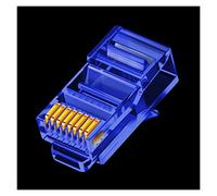 Hwmsza Connettori RJ45 Cat6 Passanti, Colori Assortiti, Spina modulare a crimpare Ez Compatibile con Cavo di Rete UTP Solido o incagliato (Size : 100pcs, Color : Blue)