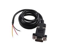 Hwmsza DB9 RS232 Femmina Maschile a 3pin T-X-D R-X-D G-N-D Cavo seriale dell'estremità del Filo (Size : 1.0M, Color : DB9 Male to Wire)