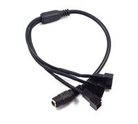 Hwmsza DC 5,5 * 2,1 mm femmina da 1 a 1 2 3 4 12V 4 pin PWM adattatore ventola cavo connettore di alimentazione (Color : 1 to 3)