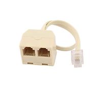 Hwmsza Splitter Porta Femmina RJ11 a Doppia Presa RJ11, Cavo telefonico Adattatore da Spina RJ11 a 2 Jack, connettore Cat3 6P4C da 1 a 2 terminali