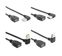 Hwmsza USB 2.0 Cavo di estensione da maschio a femmina a 90 gradi USB a Rivoluzione Un cavo di ricarica dei dati estesi al gomito femminile (Size : 20cm, Color : Up angled)