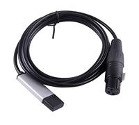 Hwmsza USB Compatible with XLR DMX512 DMX 512 Adattatore dell'interfaccia Luce Light Disco Light DJ Party Beam L Freestyler DMX Controller Apparecchiatura Cavo (Size : 5M)