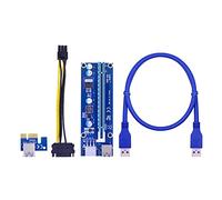 Hwmsza VER006C PCI-E Scheda Riser 006C PCIE 1X A 16X Extender 60 Centimetri 100 Centimetri USB 3.0 Cavo SATA A 6Pin Cavo di Alimentazione Compatibile con gra-phics Card (Color : 0.6M)