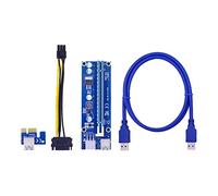 Hwmsza VER006C PCI-E Scheda Riser 006C PCIE 1X A 16X Extender 60 Centimetri 100 Centimetri USB 3.0 Cavo SATA A 6Pin Cavo di Alimentazione Compatibile con gra-phics Card (Color : 1M)