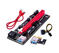 Hwmsza VER009 USB 3.0 PCI-E Riser Ver 009S Express 1X 4X 8X 16x Extender Scheda Adattatore Riser Pcie SATA 15pin A 6 Spille di Alimentazione