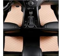 HWMUMI 4 Pezzi Tappetini per Auto in Pelle da per Genesis G80 EV2023-2025, Set di Tappeti Antiscivolo Anteriori e Posteriori Impermeabili Rivestimenti Tappeti Accessori Interni,G/Beige