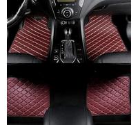 HWMUMI 4 Pezzi Tappetini per Auto in Pelle da per Genesis G80 EV2023-2025, Set di Tappeti Antiscivolo Anteriori e Posteriori Impermeabili Rivestimenti Tappeti Accessori Interni,D/Red
