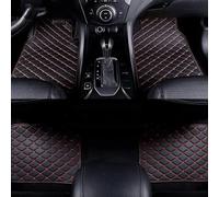 HWMUMI 4 Pezzi Tappetini per Auto in Pelle da per Genesis G80 EV2023-2025, Set di Tappeti Antiscivolo Anteriori e Posteriori Impermeabili Rivestimenti Tappeti Accessori Interni,C/Black Red