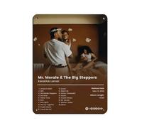 HWRVHS Kendrick Lamar Mr. Morale & The Big Steppers - Targa in metallo vintage, decorazione artistica da parete per pub, club, caffetteria, bar, casa, poster decorativo retrò, 30 x 40 cm
