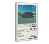 HWRVHS Poster su tela con cornice di Kendrick Lamar Good Kid, M.A.A.d, 40 x 60 cm