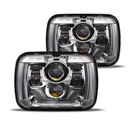 HWSTAR 2022 Upgraded 180W DOT 500% Bright Anti-glare H6054 5x7 7x6 LED Headlight DRL Turn Signal Hi/Low Sealed Beam Compatible with Jeep Cherokee XJ Wrangler YJ Ford Chevy GMC Toyota Nissan etc Pair