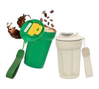 HWSWSH 2 Tazze Thermos in Acciaio Inox 420ml, Bicchiere da Viaggio in Acciaio Inossidabile, Tazza Termica Caffè, Tazza con Coperchio a Prova di Perdite Tazza Termica per Caffè Tè e Birra Caldo/Freddo