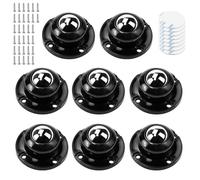 HWSWSH 8 Pcs Mini Ruote Autoadesive Ruote Piccole per Mobili Ruote Rotanti a 360°Ruote a Sfera per Friggitrice Frullatore Caffettiera Secchio della Spazzatura Scatola Sedia Tavolino