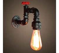 HWSY Applique da Parete Vintage Industriale retrò Rustico Steam Punk Loft Ferro ruggine Lampade da Parete per Tubo dell'Acqua E27 Base per Lampada Sconce Lampada da Parete Tubi d'Acqua Stile