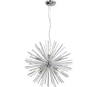 HWSY Lampadario a Dente di Leone, lampadario a Sospensione con fuochi d'artificio Sputnik da 22 Pollici, Illuminazione Moderna cromata con 8 luci, plafoniera per Camera da Letto Sala da Pranzo, Cromo