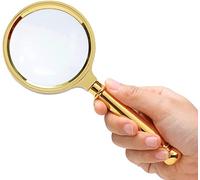 HWSY Lente d'Ingrandimento per la Lettura Lente d'Ingrandimento da Lettura 10x Manico con Struttura in Metallo Lente d'Ingrandimento Lente d'Ingrandimento per Lettura, osservazione,