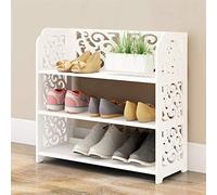 HWSY Scarpiera a 3 Strati in plastica Shabby Chic Scaffale ad Angolo Scaffale per libreria Espositore Bianco Interesting