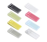 Hwtcjx 8 pezzo fermaporte da terra, blocca porta da pavimento, Cuneo Fermaporta, Realizzato in morbida gomma, resistente, antiscivolo, impilabile, per casa, ufficio (3,9 x 9,5 x 1,33cm) (Multicolore)