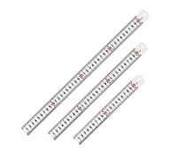 Hwtcjx Righello di Precisione in Metallo, 3 Pezzi in Acciaio Inossidabile, Scale in Pollici e Centimetri, per Ingegneria e Insegnamento (20cm, 30cm, 40cm)