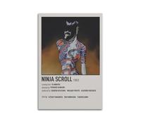 HWUEWQLERJI 2 poster, decorazione artistica da parete con motivo Ninja Scroll, vintage, su tela, decorazione estetica per soggiorno, camera da letto, 30 x 45 cm, senza cornice, stile