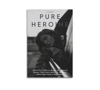 HWUEWQLERJI Lorde, Poster con album Pure Heroine, poster artistico da parete vintage, decorazione artistica da parete per soggiorno, camera da letto, 50 x 75 cm, senza cornice, stile