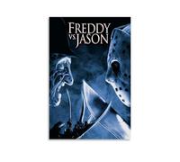 HWUEWQLERJI Poster artistico da parete con Freddy Vs Jason, poster decorativo su tela vintage, decorazione estetica per soggiorno, camera da letto, 50 x 75 cm, senza cornice