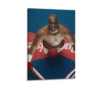 HWUEWQLERJI Poster del film Big George Foreman, decorazione artistica da parete vintage su tela decorativa per soggiorno e camera da letto (50 x 75 cm) con cornice