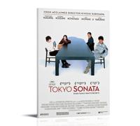 HWUEWQLERJI Tokyo Sonata - Poster artistico da parete vintage, decorazione artistica su tela, per soggiorno, camera da letto, 20 x 30 cm, stile cornice